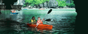 Kayak en baie de Lan Ha Cat Ba