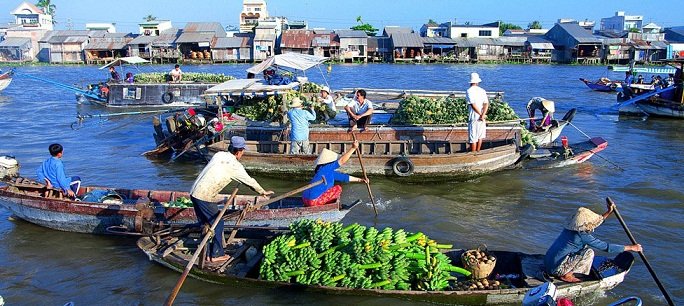 marché flottant Cai Rang à Cân Tho