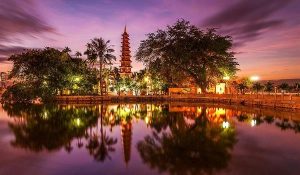 Visite pagode de Tran Quoc Hanoi