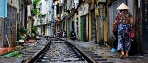 Rue de train de Hanoi