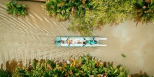 Flottant sur le Delta du Mékong